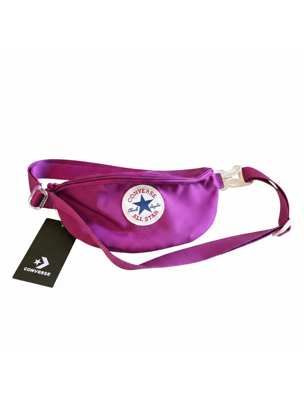 Converse All Star Purple 5L Fabric Waist Pack Zip 1 Pocket Adjustable Strap